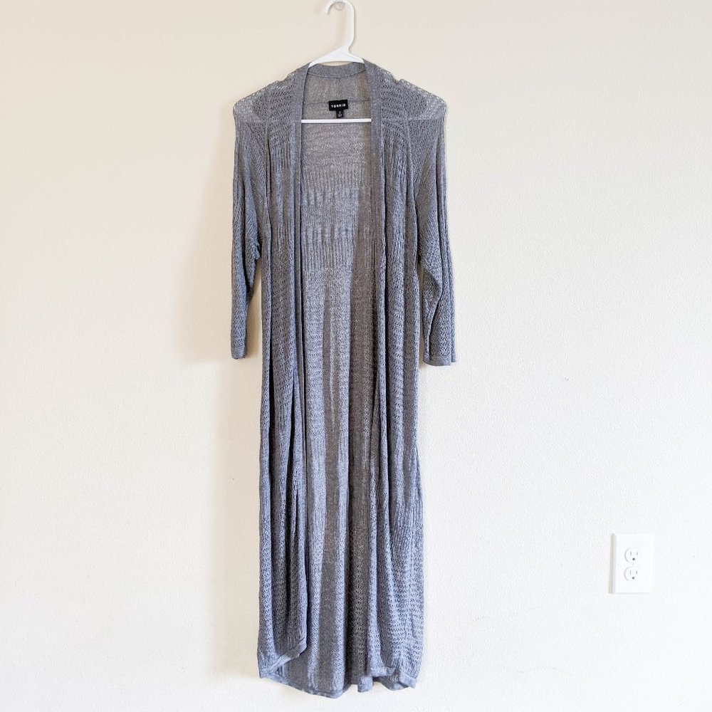Torrid Grey Duster Cardigan